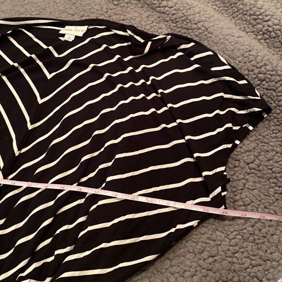 Ava & Viv Dress Plus Size Black & White Size 2X Elastic Waist Flowy - Picture 7 of 9